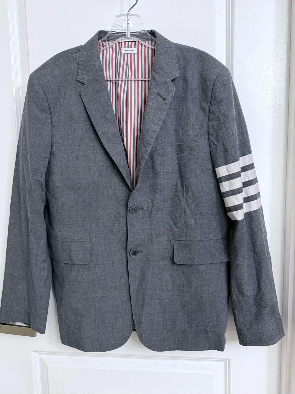 THOM BROWNE Dark Grey Cotton Blazer
